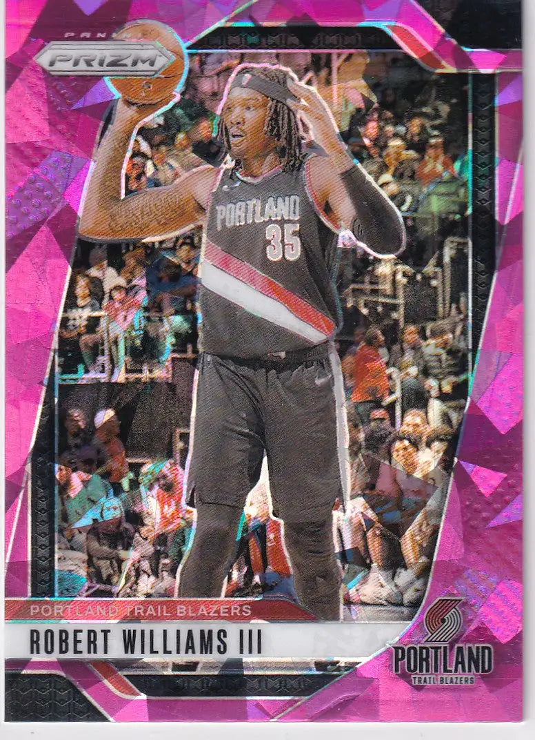 2024-25 PRIZM #126 ROBERT WILLIAMS III PINK CRACKED ICE- PORTLAND TRAIL BLAZZERS - Basketball Card Single
