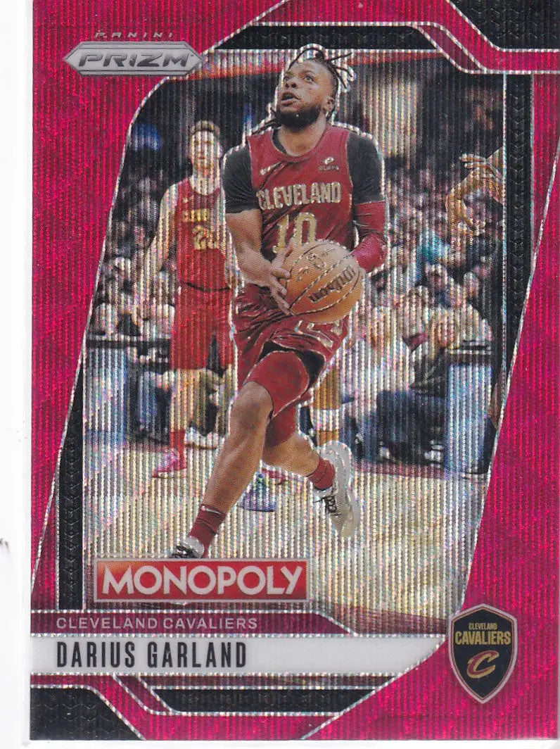 2024-25 PRIZM #14 DARIUS GARLAND MONOPOLY RED WAVE- CLEVELAND CAVALIERS - Basketball Card Single