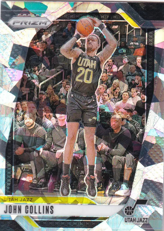 2024-25 PRIZM #220 JOHN COLLINS CRACKED ICE- UTAH JAZZ - Basketball Card Single