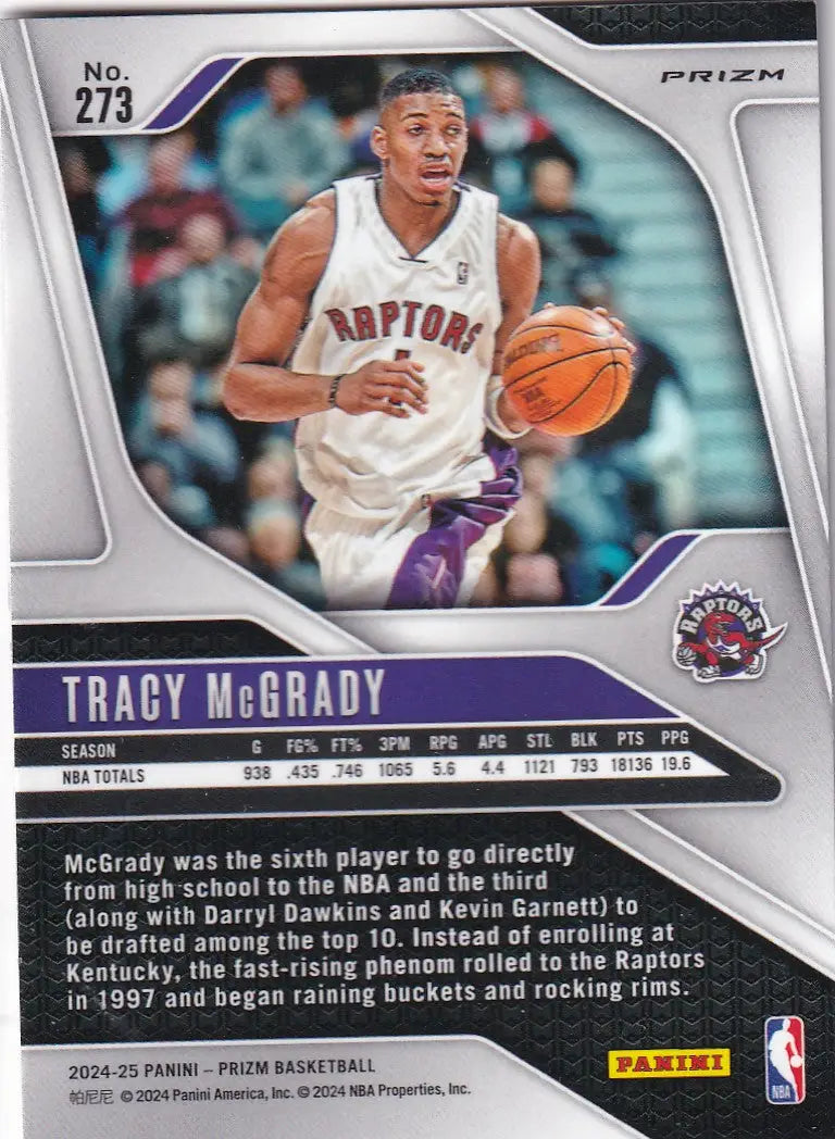 2024-25 PRIZM #273 TRACEY MCGRADY CRACKED ICE- TORONTO RAPTORS