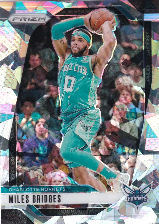 2024-25 PRIZM #43 MILES BRIDGES CRACKED ICE- CHARLOTTE HORNETS - Basketball Card Single