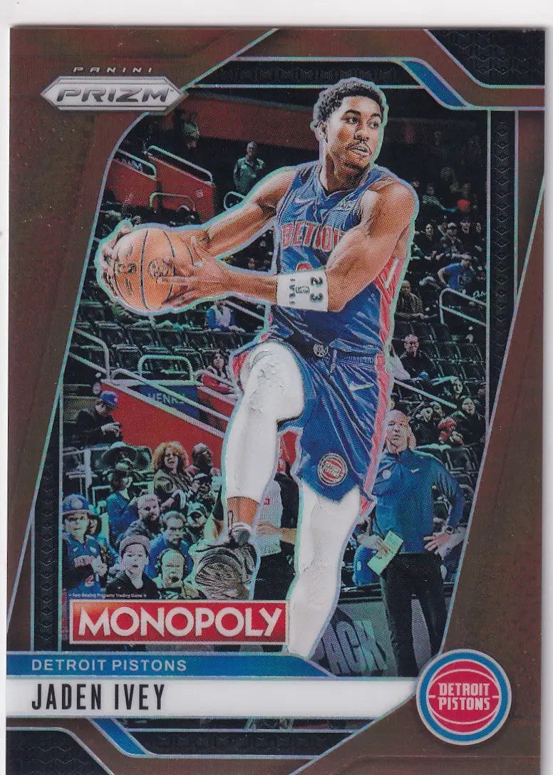 2024-25 PRIZM #65 JADEN IVEY BRONZE MONOPOLY 75/299- DETROIT PISTONS - Basketball Card Single