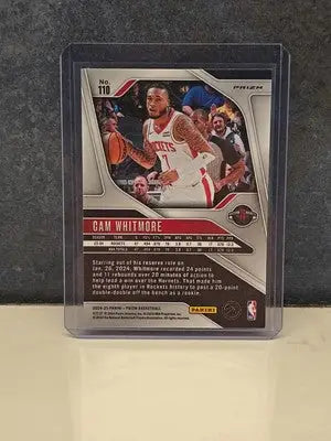 2024-25 Prizm Basketball Red Cracked Ice Cam Whitmore #110 Houston Rockets - Basketball Card Single