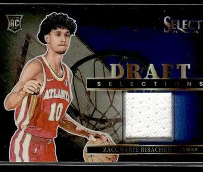2024-25 Select #DSM-ZAC Zaccharie Risacher Draft Selections Mem Blue Prizms #/75 - Basketball Card Single