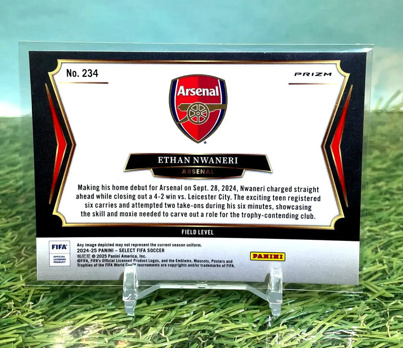 2024-25 Select FIFA #234 ETHAN NWANERI Field Level Purple Mojo ARSENAL - Soccer Card Single