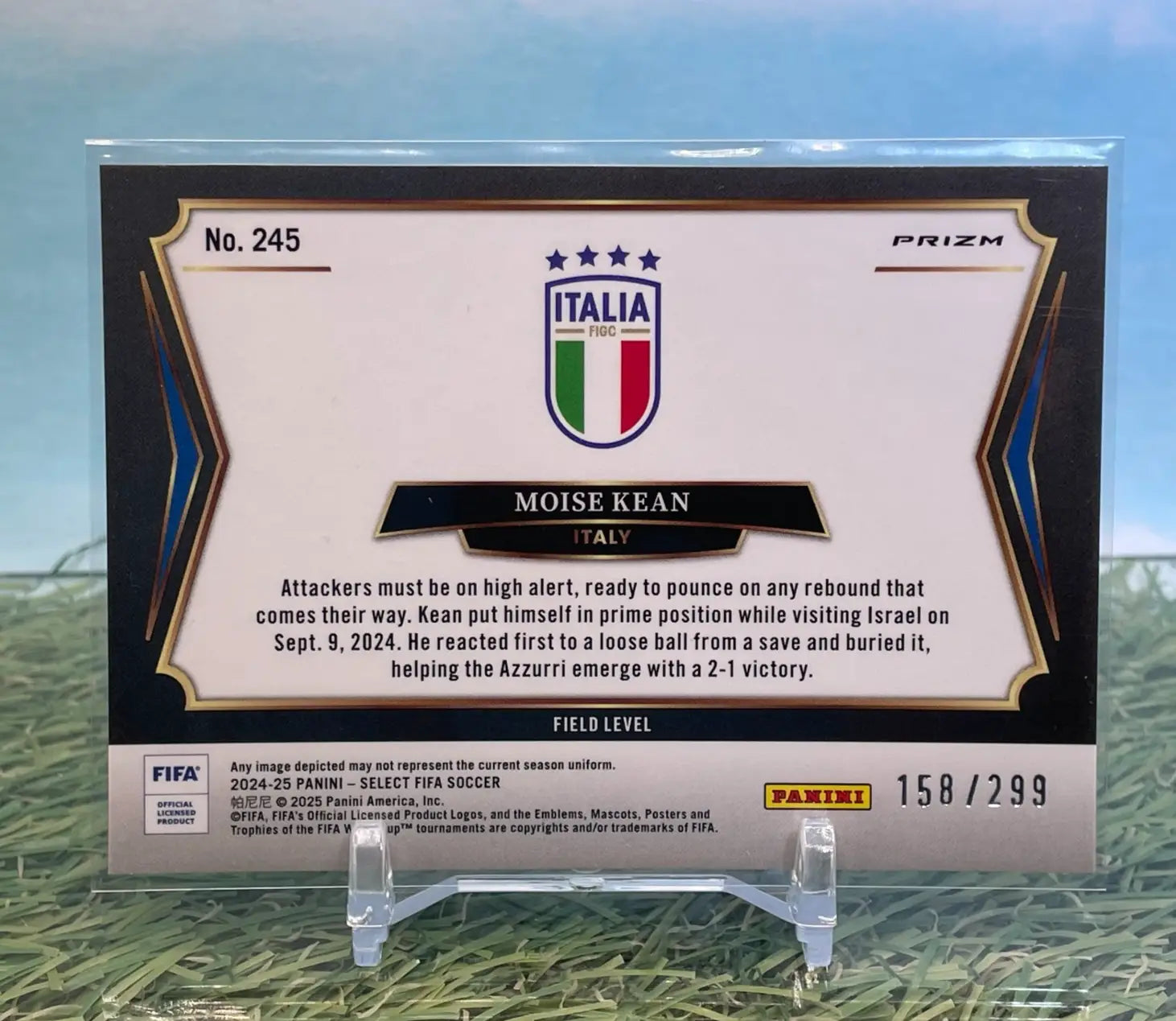 2024-25 Select FIFA Moise Kean Set Field Level Pink Mojo #/299 Italy - Soccer Card Single