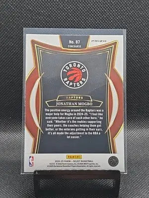 2024-25 Select Jonathan Mogbo Concourse Silver Prizm RC #87 Toronto Raptors - Basketball Card Single