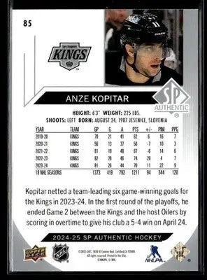 2024-25 SP Anze Kopitar #85 Los Angeles Kings - Hockey Card Single