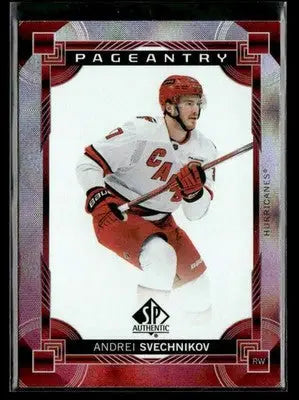 2024-25 SP Authentic Andrei Svechnikov #P-35 Pageantry Red Carolina Hurricanes - Hockey Card Single