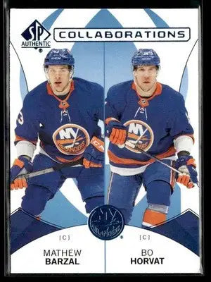 2024-25 SP Authentic Mathew Barzal/Bo Horvat #C-16 Collaborations Blue Islanders - Hockey Card Single