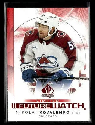 2024-25 SP Authentic Nikolai Kovalenko #159 Limited Red Colorado Avalanche - Hockey Card Single