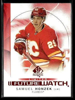 2024-25 SP Authentic Samuel Honzek #166 Limited Red Calgary Flames - Hockey Card Single