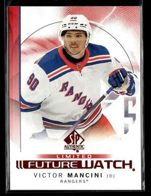 2024-25 SP Authentic Victor Mancini #167 Limited Red New York Rangers - Hockey Card Single