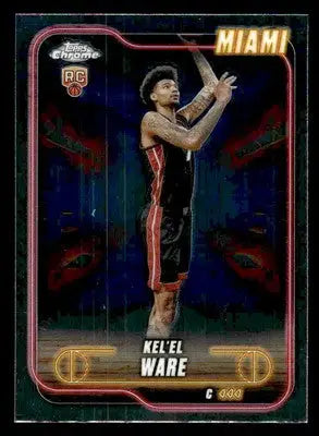 2024-25 Topps Chrome #103 Kel’El Ware Base RC Miami Heat