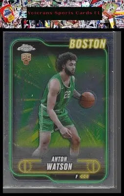 2024-25 Topps Chrome #107 Anton Watson Blue Basketball Refractor