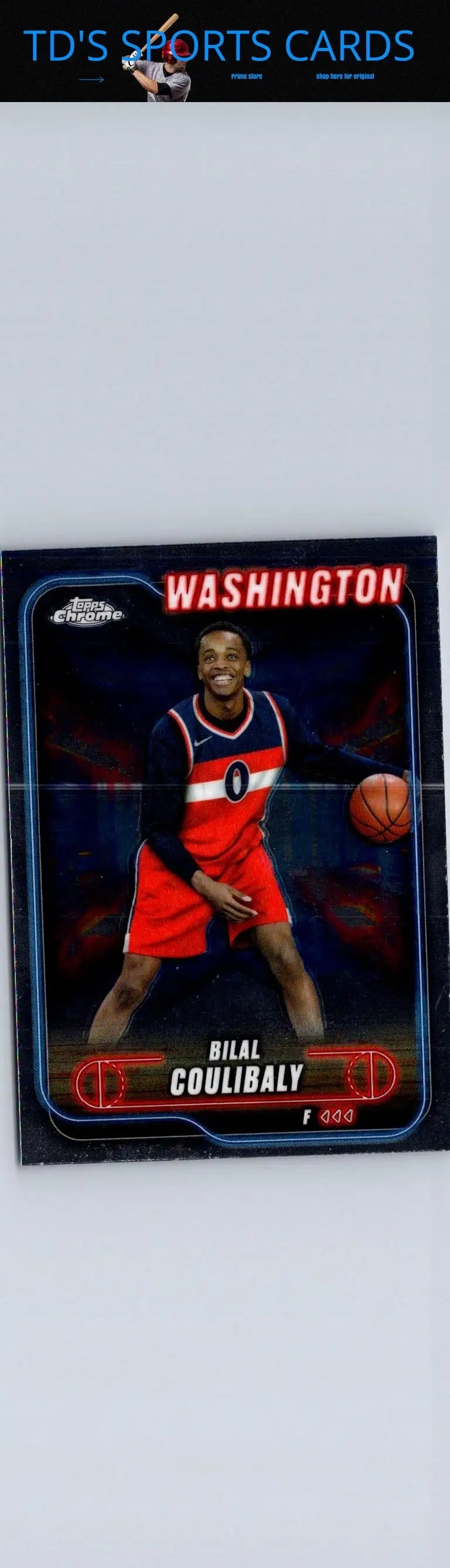 Bilal Coulibaly basketball card from 2024-25 Topps Chrome series