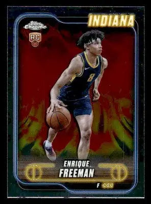 2024-25 Topps Chrome #111 Enrique Freeman Base RC Indiana Pacers - Basketball Card Single