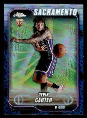 2024-25 Topps Chrome #134 Devin Carter Base RC Sacramento Kings - Basketball Card Single