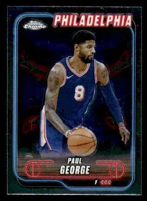 2024-25 Topps Chrome #135 Paul George Philadelphia 76ers - Basketball Card Single