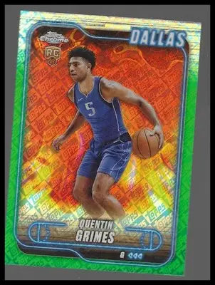 2024-25 Topps Chrome #163 Quentin Grimes Green Refractor