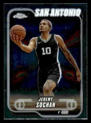 2024-25 Topps Chrome #181 Jeremy Sochan - Basketball Card Single