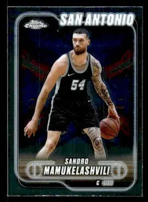 2024-25 Topps Chrome #186 Sandro Mamukelashvili - Basketball Card Single