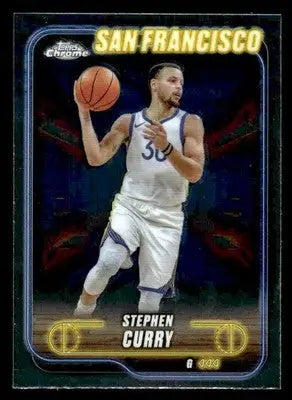 2024-25 Topps Chrome #187 Stephen Curry - Basketball Card Single