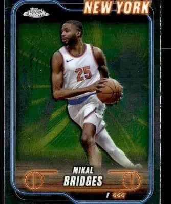 2024-25 Topps Chrome #190 Mikal Bridges - Basketball Card Single