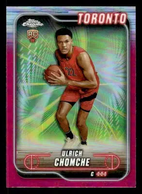 2024-25 Topps Chrome #191 Ulrich Chomche Magenta Refractor - Basketball Card Single
