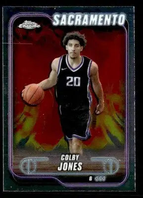 2024-25 Topps Chrome #192 Colby Jones Base Sacramento Kings - Basketball Card Single
