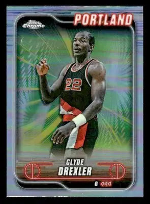 2024-25 Topps Chrome #30 Clyde Drexler Refractor - Basketball Card Single