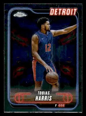2024-25 Topps Chrome #5 Tobias Harris Base Detroit Pistons - Basketball Card Single