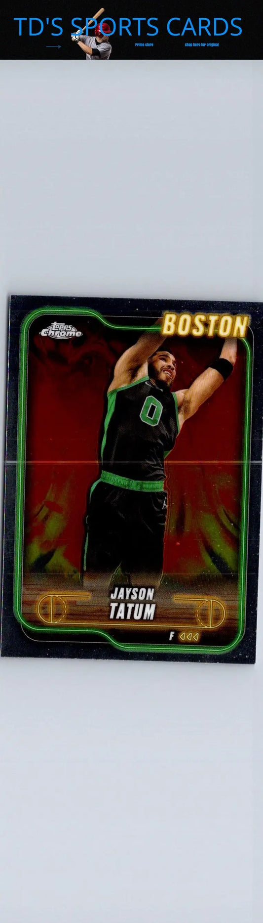 Jayson Tatum basketball card from 2024-25 Topps Chrome series