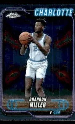2024-25 Topps Chrome #61 Brandon Miller Base Charlotte Hornets - Basketball Card Single