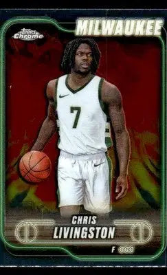 2024-25 Topps Chrome #70 Chris Livingston Base Milwaukee Bucks - Basketball Card Single