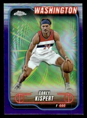 2024-25 Topps Chrome #72 Corey Kispert Purple Refractor - Basketball Card Single