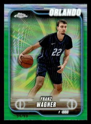 2024-25 Topps Chrome #93 Franz Wagner Green Refractor #/99 Orlando Magic - Basketball Card Single
