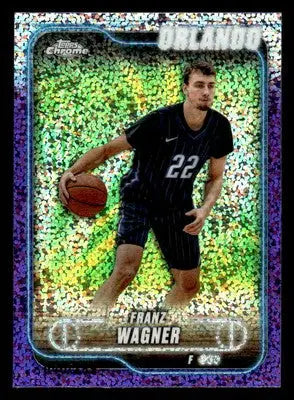 2024-25 Topps Chrome #93 Franz Wagner Purple Speckle Refractor #/299 - Basketball Card Single