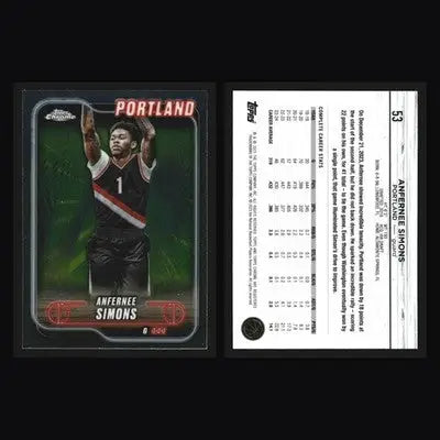2024-25 Topps Chrome Anfernee Simons #53 Portland Trail Blazers - Basketball Card Single