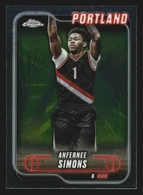 2024-25 Topps Chrome Anfernee Simons #53 Portland Trail Blazers - Basketball Card Single