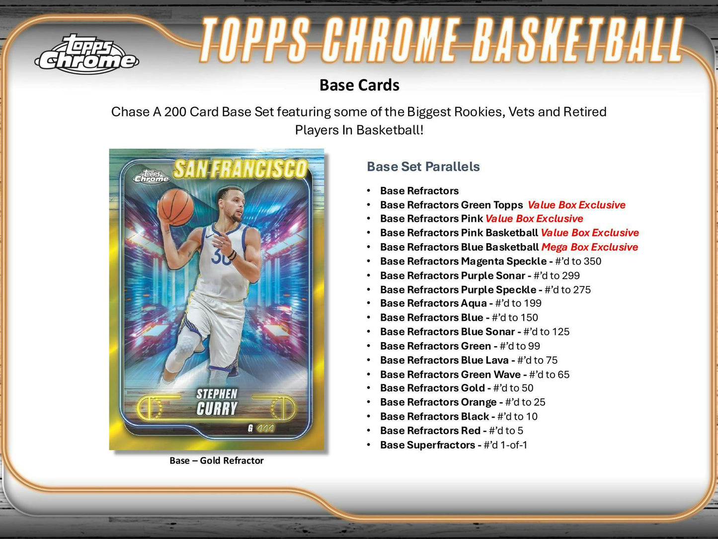2024-25 Topps Chrome Basketball 8-Pack Blaster Box