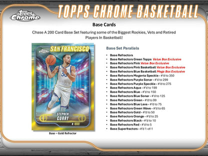 2024-25 Topps Chrome Basketball 8-Pack Blaster Box