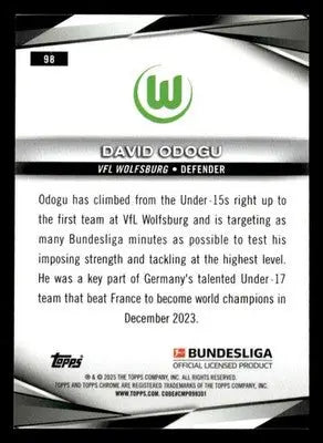2024-25 Topps Chrome Bundesliga #98 David Odogu - Soccer Card Single