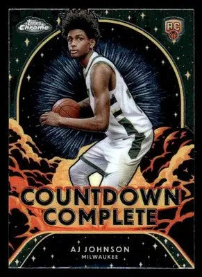 2024-25 Topps Chrome #CC-22 AJ Johnson Countdown Complete RC Milwaukee Bucks - Basketball Card Single