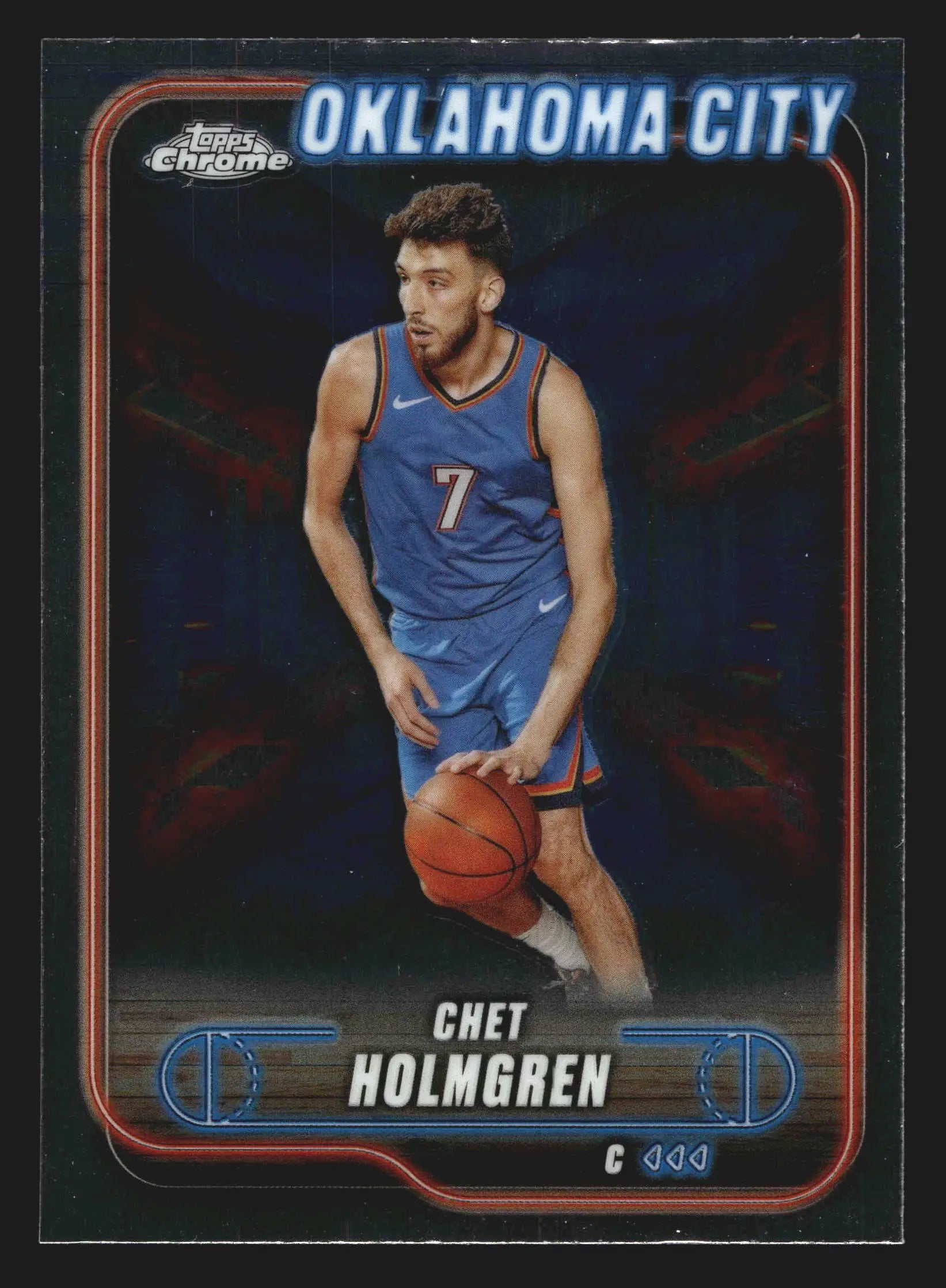 2024-25 Topps Chrome Chet Holmgren #99 Oklahoma City Thunder - Basketball Card Single