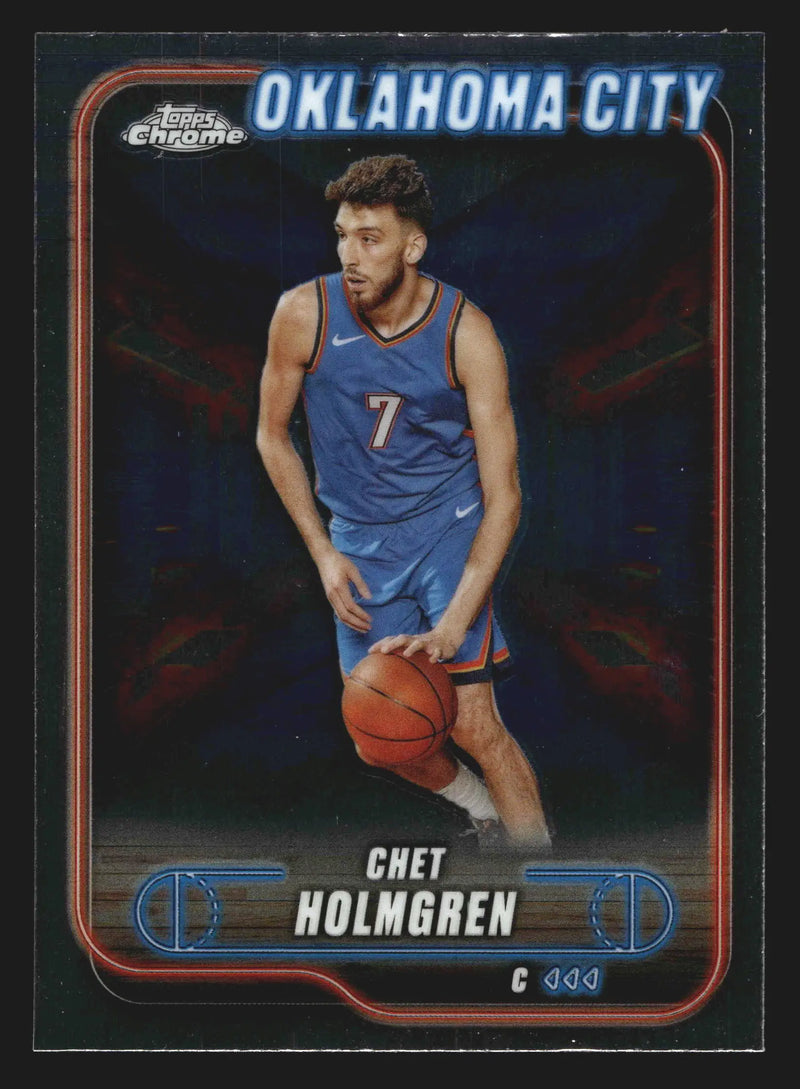 2024-25 Topps Chrome Chet Holmgren #99 Oklahoma City Thunder - Basketball Card Single