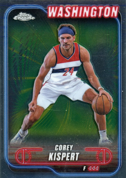 2024-25 Topps Chrome Corey Kispert #72 Wizards - Basketball Card Single