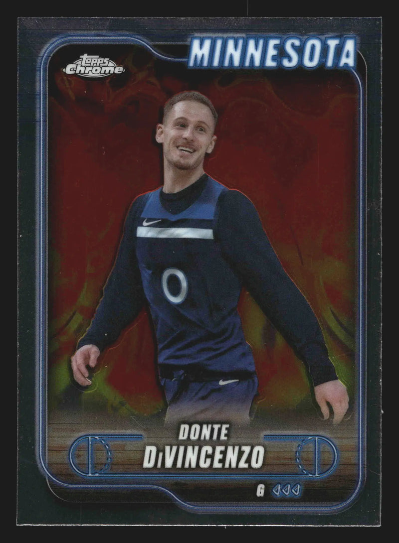 2024-25 Topps Chrome Donte DiVincenzo #20 Minnesota Timberwolves - Basketball Card Single