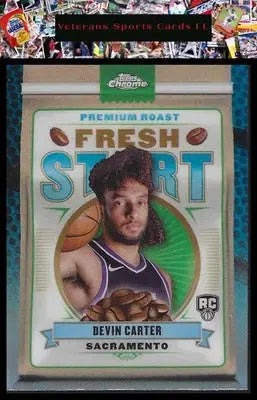 2024-25 Topps Chrome - Fresh Start Blue Basketball Refractor #FS-10 Devin Carter