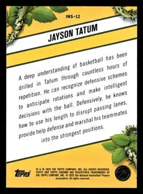 2024-25 Topps Chrome #INS-12 Jayson Tatum Instinct